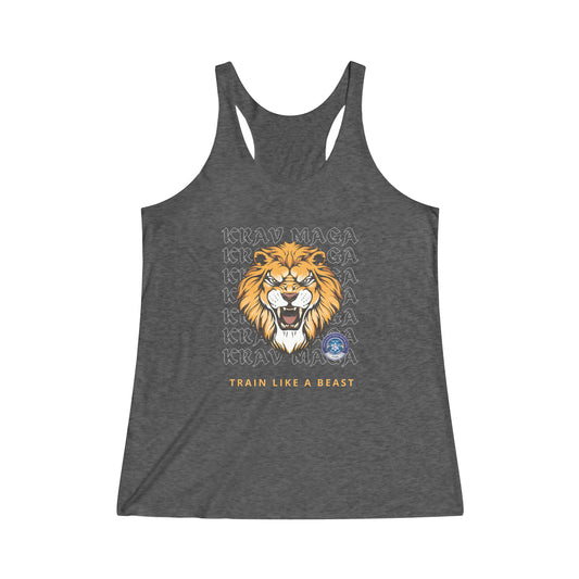 Women's Tri-Blend Racerback Tank - Train Like a Beast