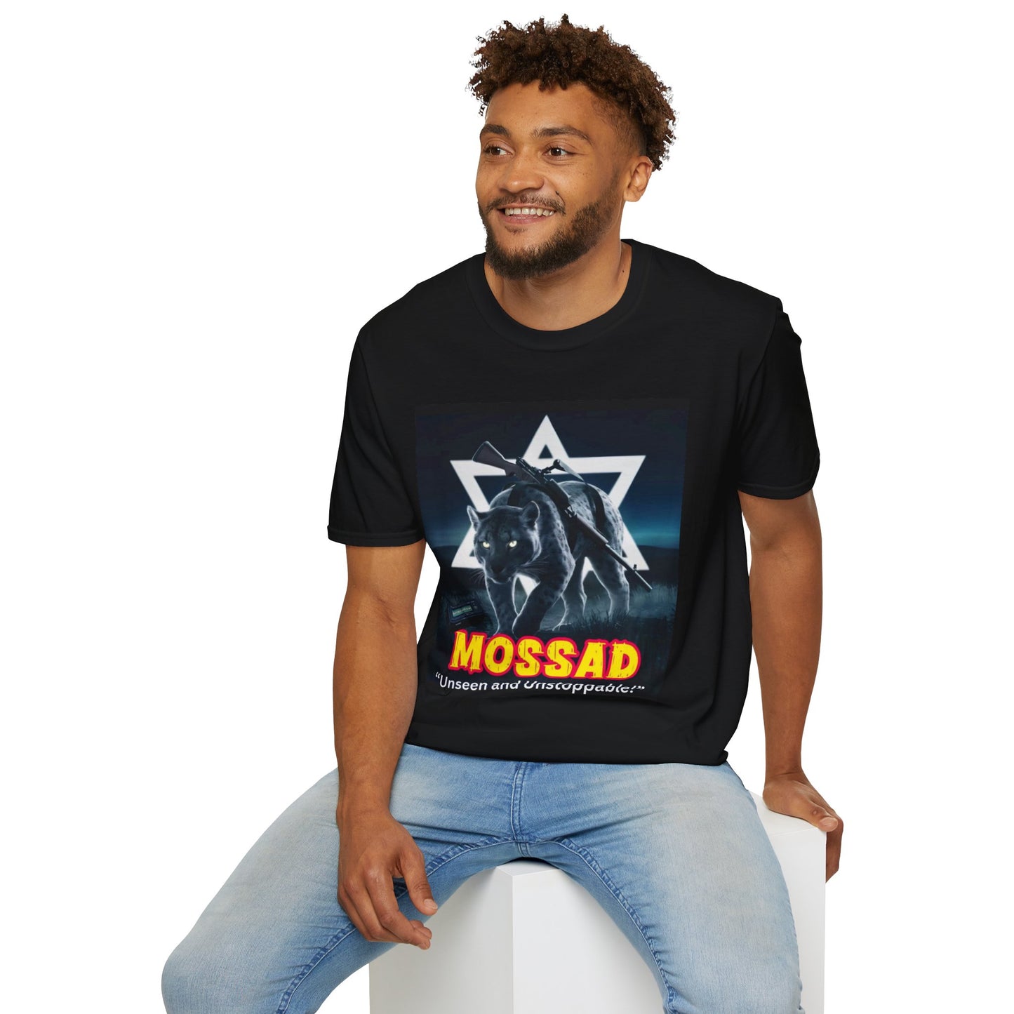 Unisex Softstyle T-Shirt:  Mossad - Unseen and Unstoppable