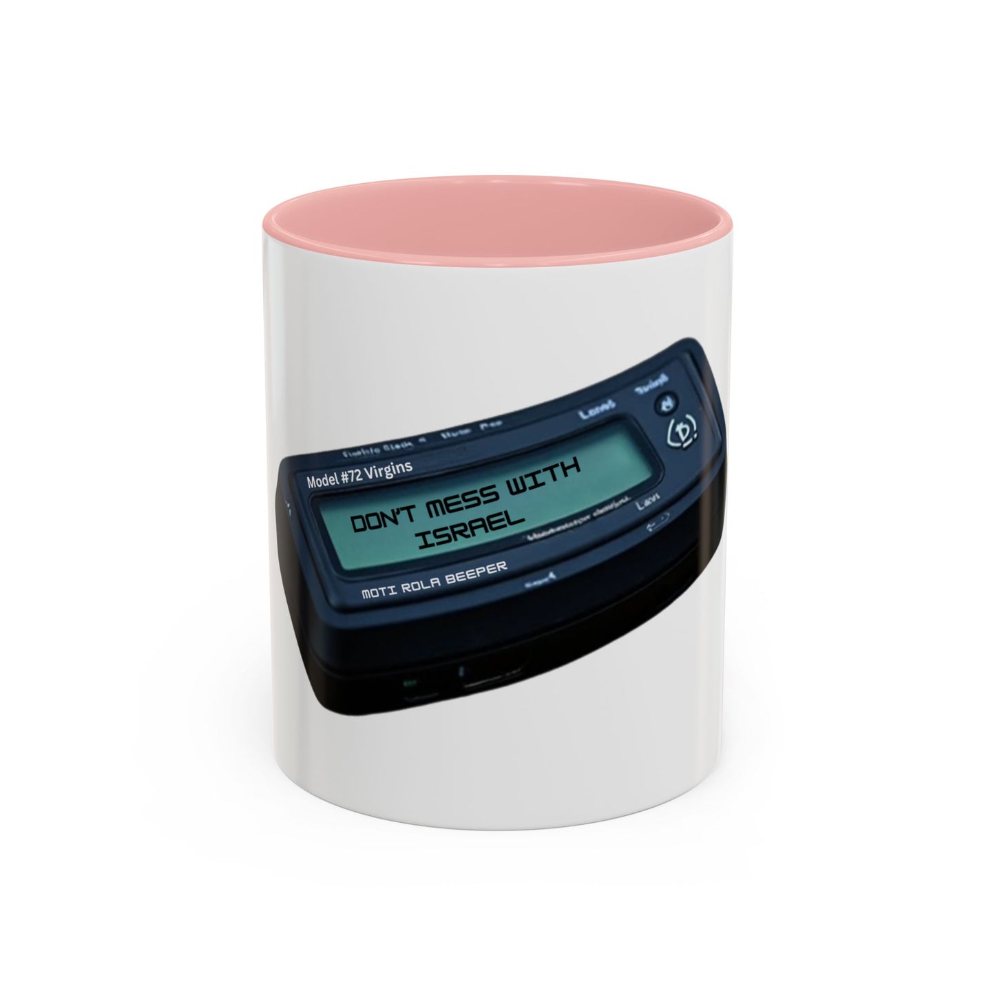 Accent Coffee Mug (11oz) - Don't Mess With Israel Pager