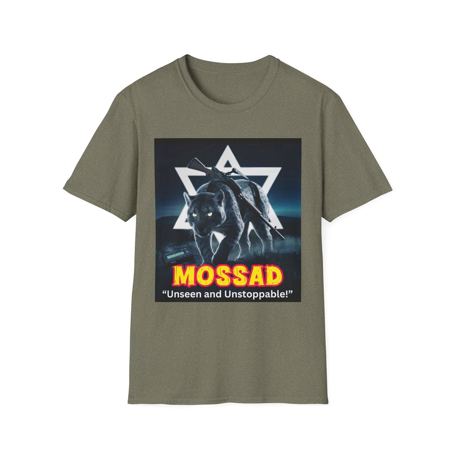 Unisex Softstyle T-Shirt:  Mossad - Unseen and Unstoppable