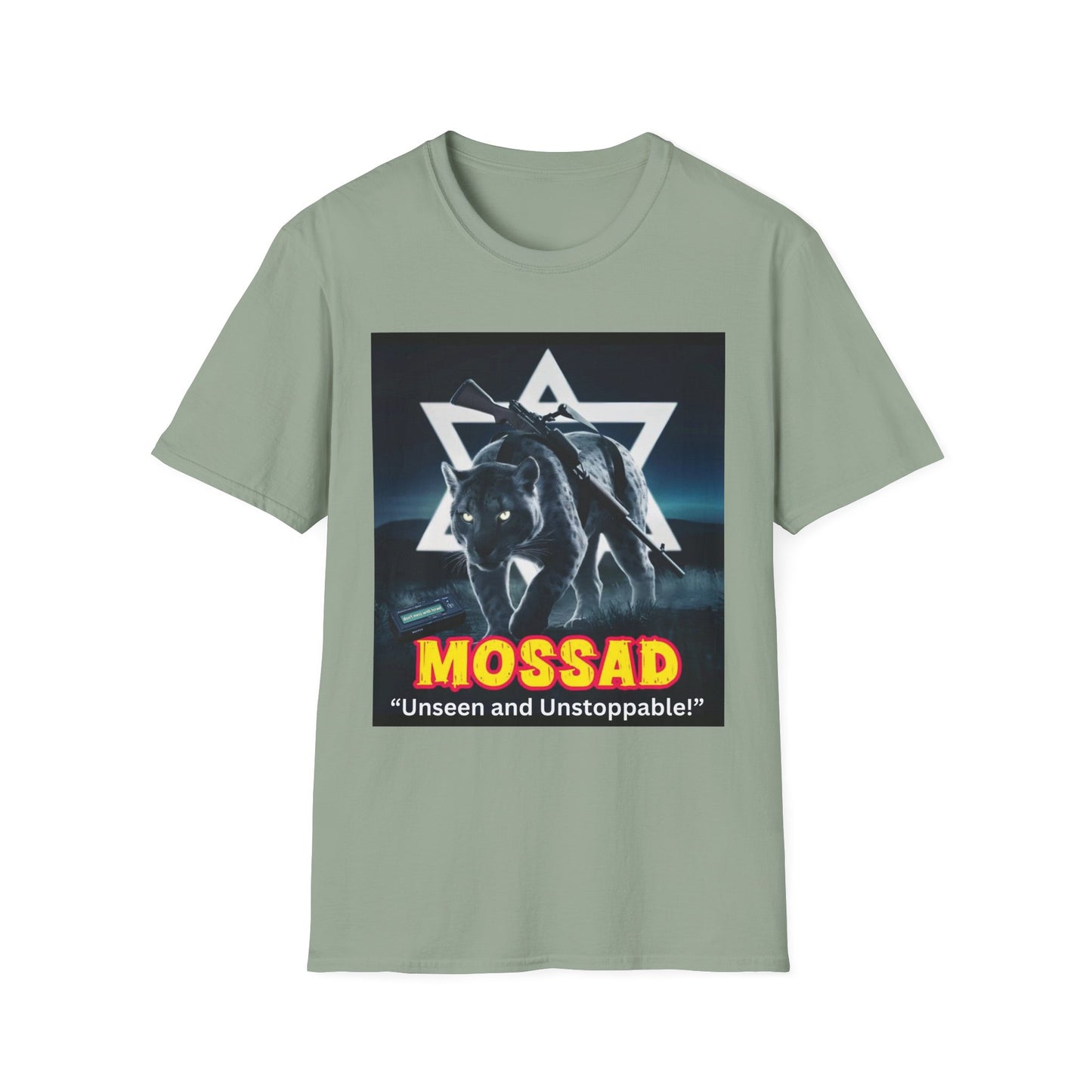 Unisex Softstyle T-Shirt:  Mossad - Unseen and Unstoppable