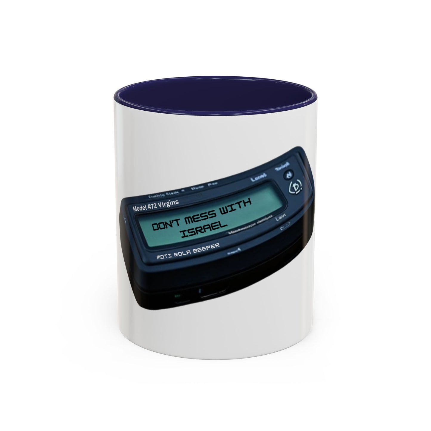 Accent Coffee Mug (11oz) - Don't Mess With Israel Pager