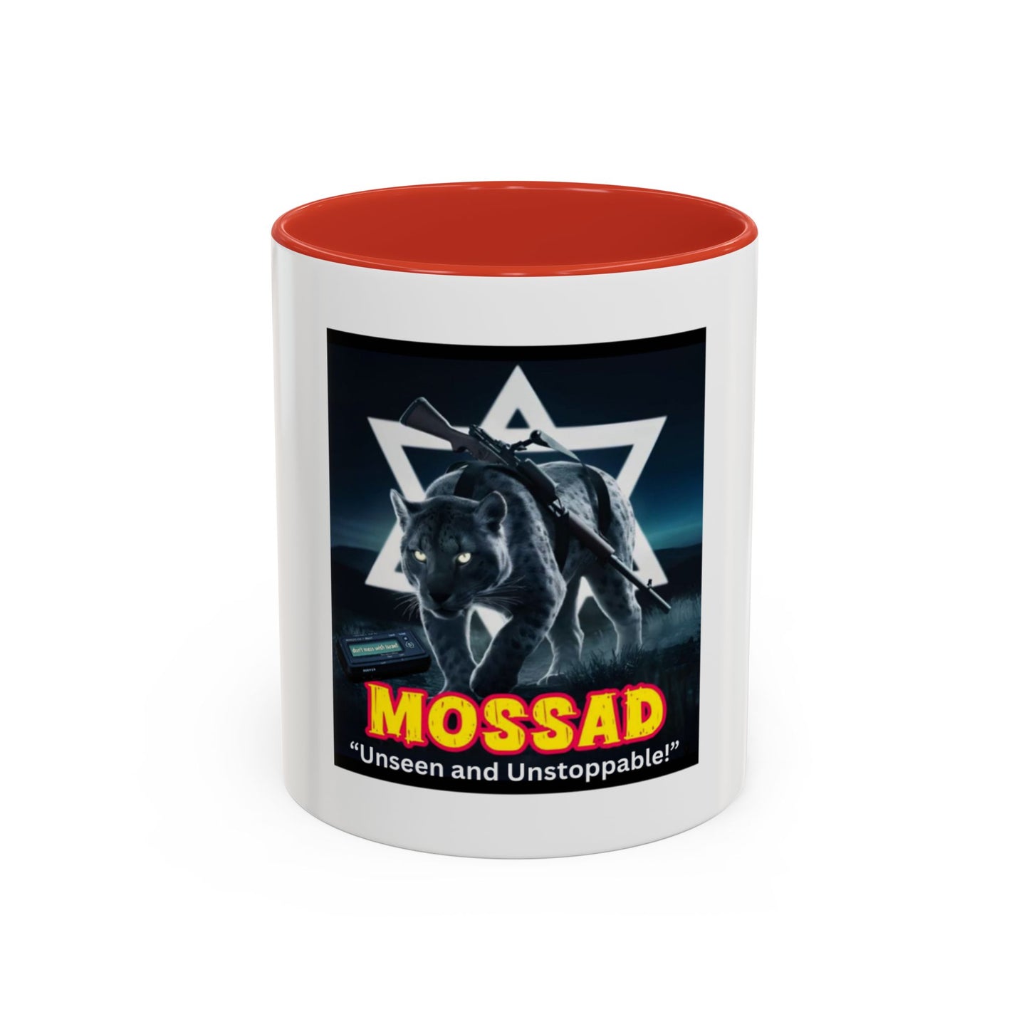 Accent Coffee Mug (11oz) Mossad - Unseen and Unstoppable