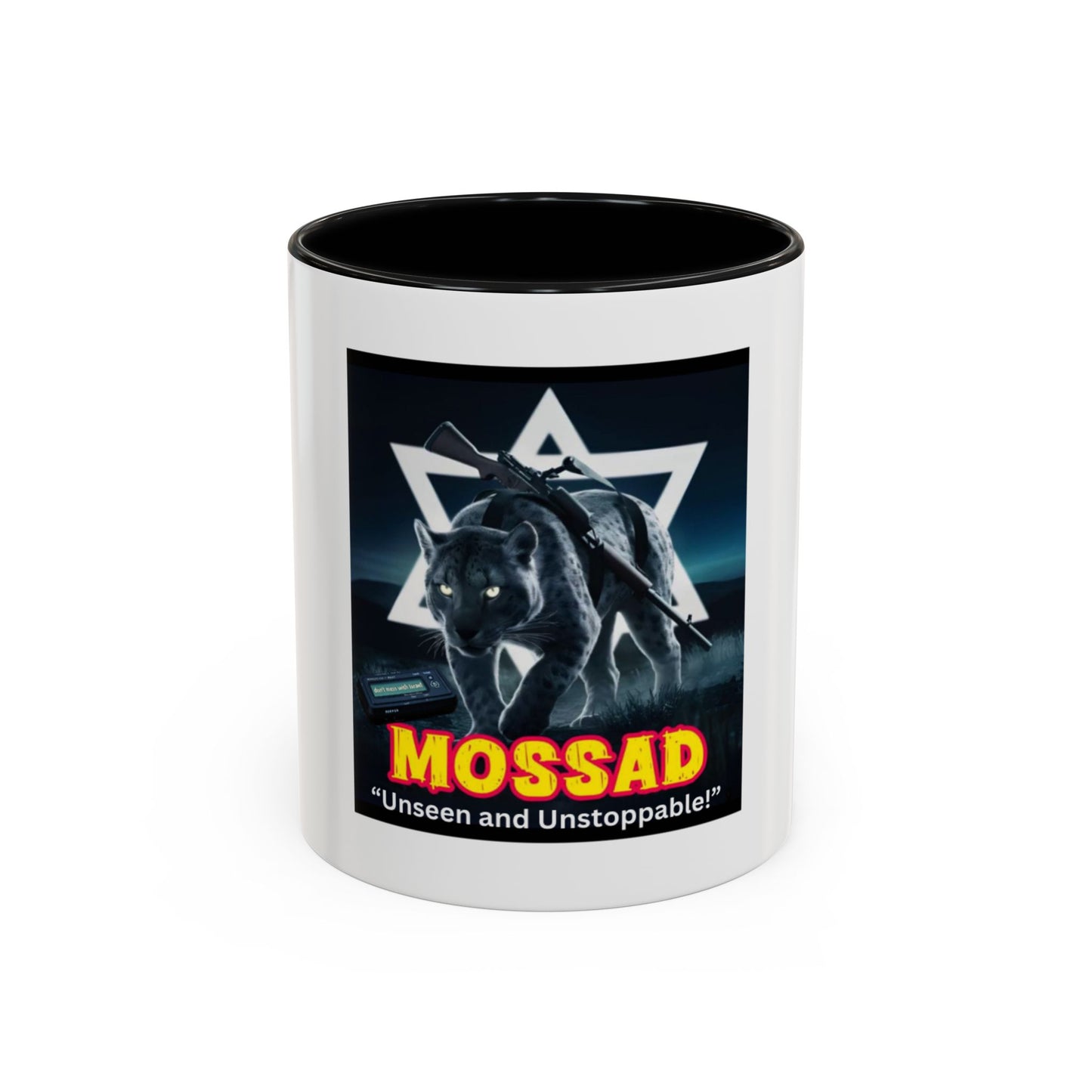 Accent Coffee Mug (11oz) Mossad - Unseen and Unstoppable