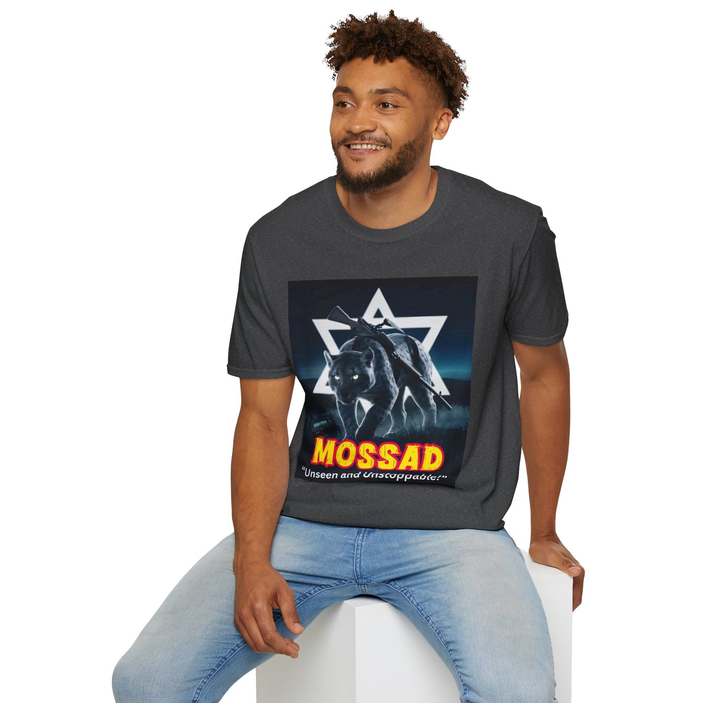 Unisex Softstyle T-Shirt:  Mossad - Unseen and Unstoppable